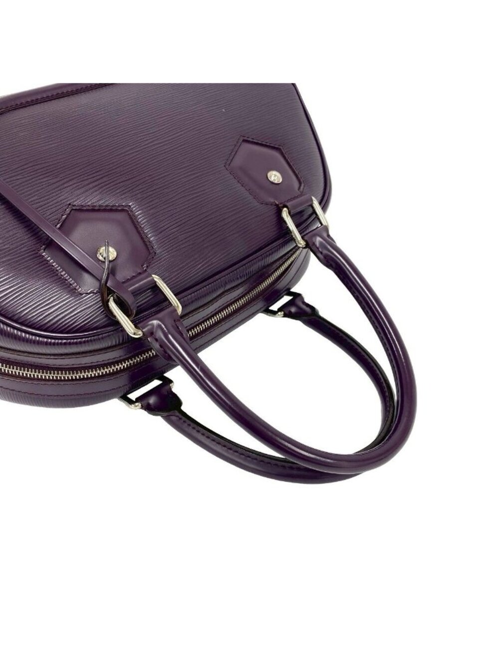 Louis Vuitton Bowling Montaigne PM Epi Leather Boston Bag Cassis Purple - Picture 4 of 10